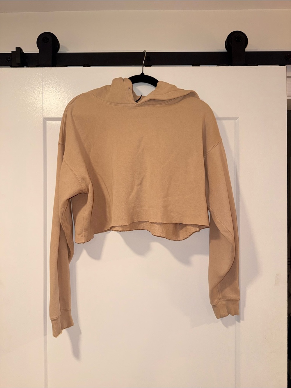 Urban Outfitters Cropped Taupe Hoodie